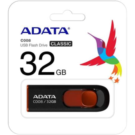 83325 - Memoria USB Adata C008 32 GB Color Negro-Rojo