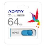 84830 - Memoria USB Adata C008 64GB 2 0 Color Blanco-Azul