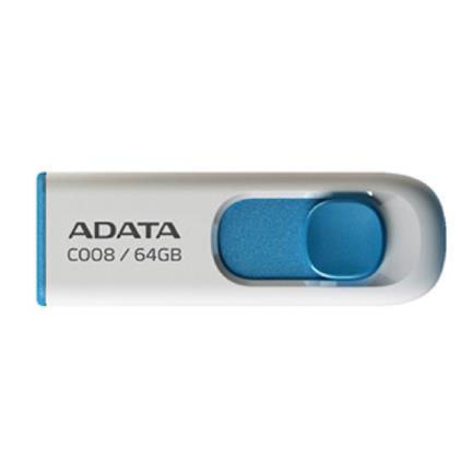 84829 - Memoria USB Adata C008 64GB 2 0 Color Blanco-Azul