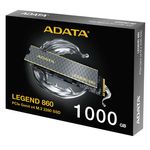 87401 - Unidad de Estado Sólido SSD Adata Legend 860 1000GB PCIE Gen4 M 2 2280 6000/4000MBS Compatible con PS5 Disipador Al