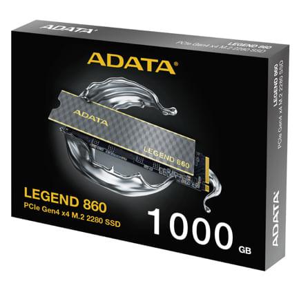 87401 - Unidad de Estado Sólido SSD Adata Legend 860 1000GB PCIE Gen4 M 2 2280 6000/4000MBS Compatible con PS5 Disipador Al