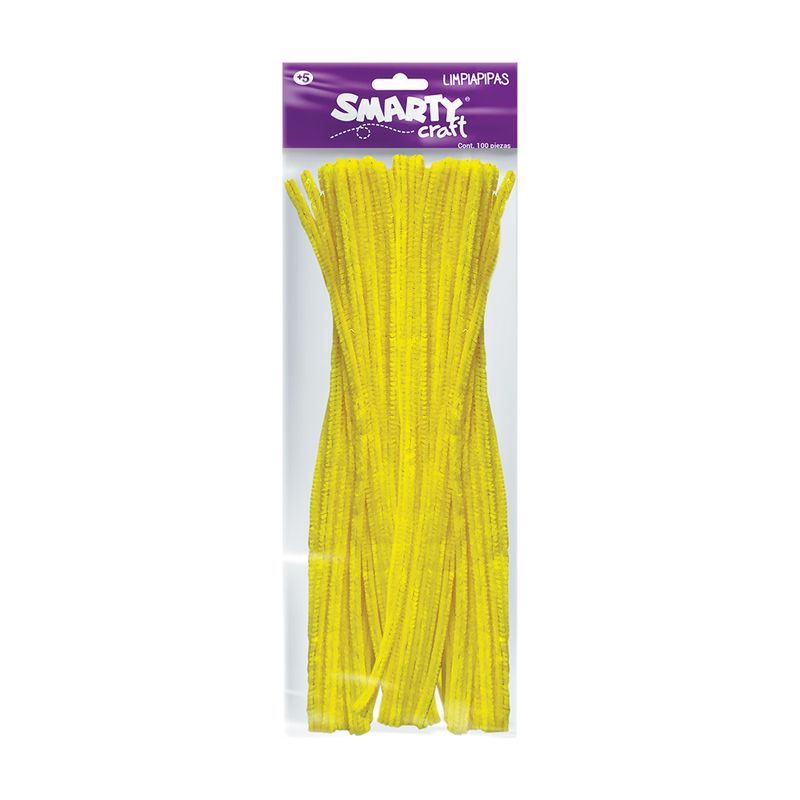 82050 - LIMPIAPIPAS COLOR AMARILLO CANARIO C/100PZAS