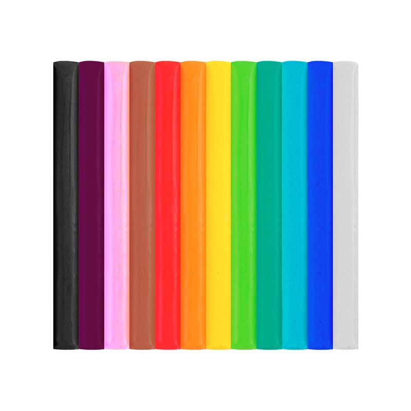 90649 - PLASTILINA CON 12 BARRAS COLORES SURTIDOS