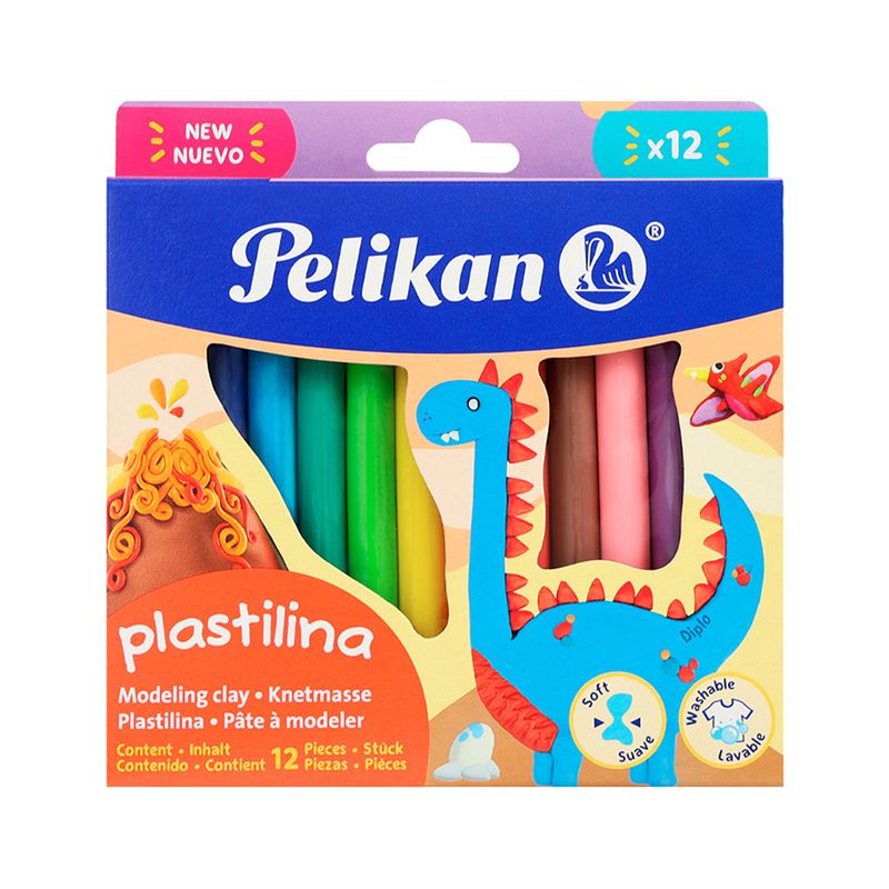 82019 - PLASTILINA CON 12 BARRAS COLORES SURTIDOS