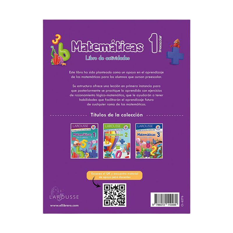 92271 - LIBRO MATEMATICAS PREESCOLAR 1
