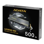 87397 - Unidad de Estado Sólido SSD Adata Legend 860 500GB PCIE Gen4 M 2 2280 5000/3000Mbs Compatible con PS5 Disipador Alu