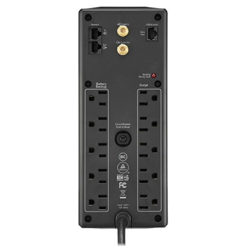75882 - Back UPS APC Pro BX 1350VA 10 Outlets AVR LCD interface LAM 60Hz
