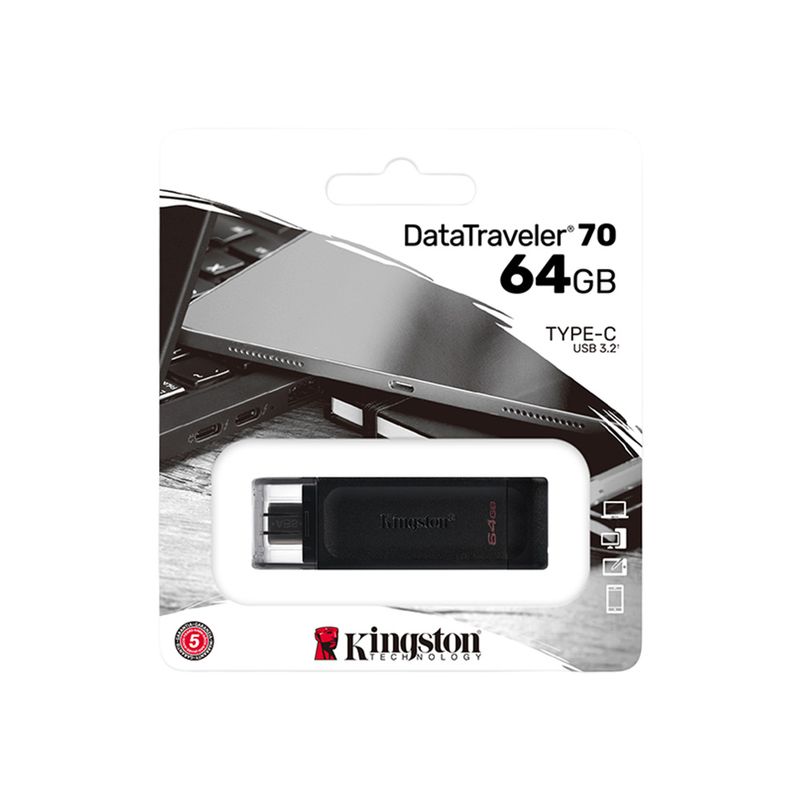 92041 - MEMORIA USB-C 64GB 3 2 DATATRAVELER 70, NEGRO