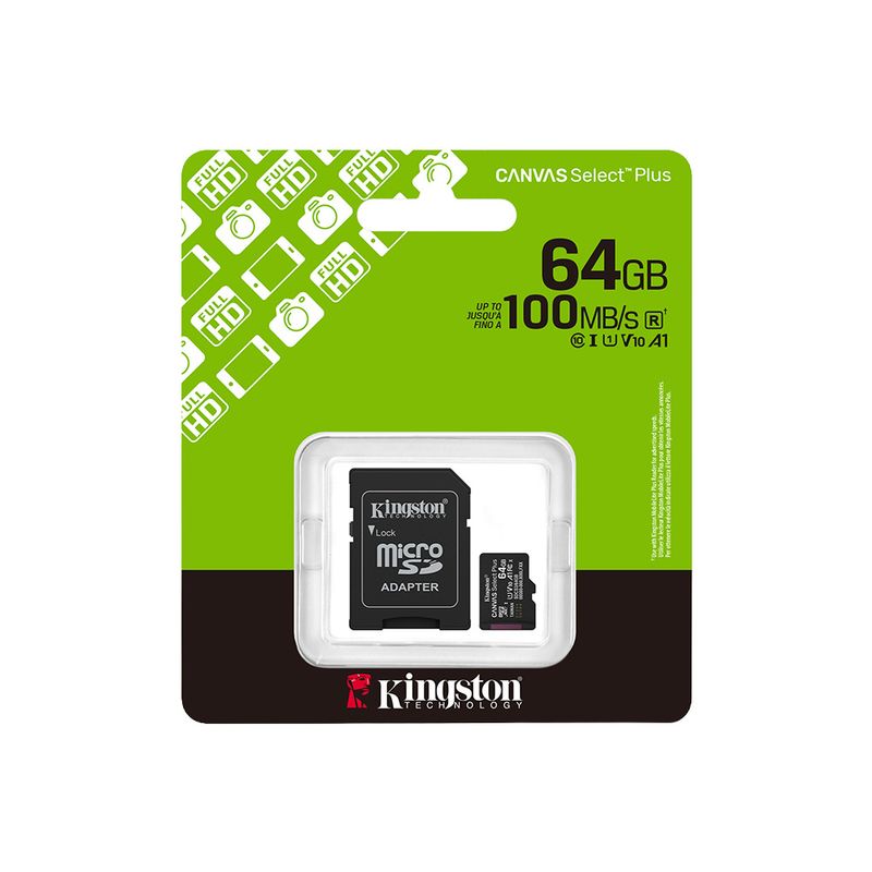 77434 - MEMORIA MICRO SDHC 64GB CLASE 10 UHS-I A1(SD KIT)