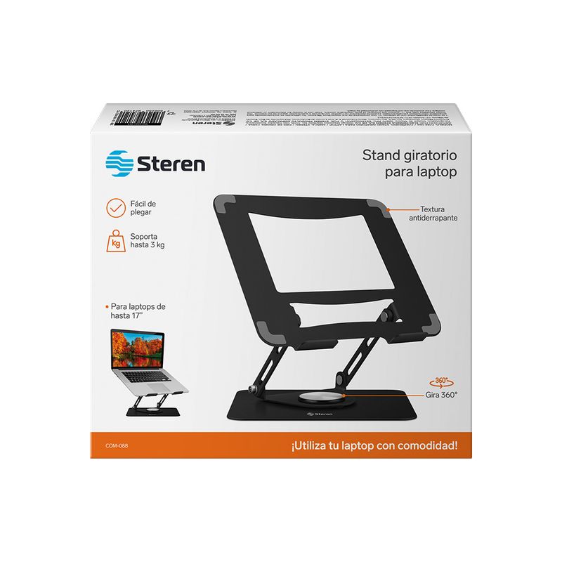 93156 - BASE PARA LAPTOP METÁLICA GIRATORIA, STEREN