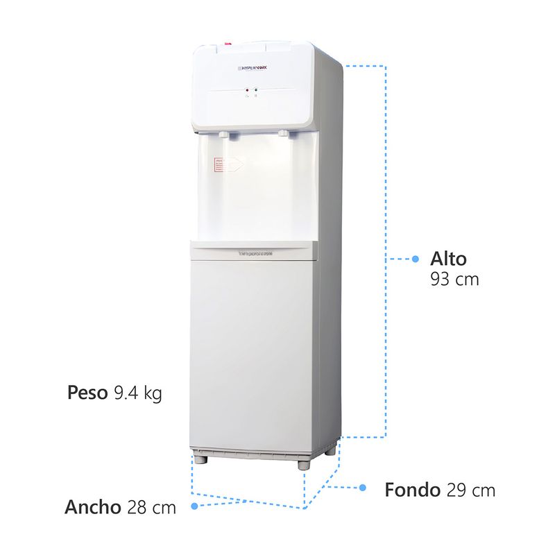 91186 - DISPENSADOR DE AGUA FRIA Y CALIENTE DE PISO FROSTWATER, 2 LLAVES, BLANCO, SISTEMA DE COMPRESOR_5