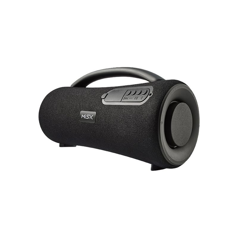 90351 - BOCINA PORTATIL SUPER BAZOOKA TWS CON LUZ LED MISIK MS257, NEGRO