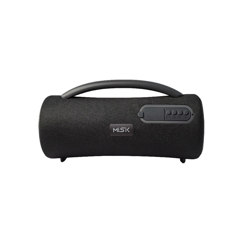90562 - BOCINA PORTATIL SUPER BAZOOKA TWS CON LUZ LED MISIK MS257, NEGRO