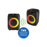 90569 - BOCINA BLUETOOTH 8" TWS LUCES, MICROFONO MISIK MB103, NEGRO