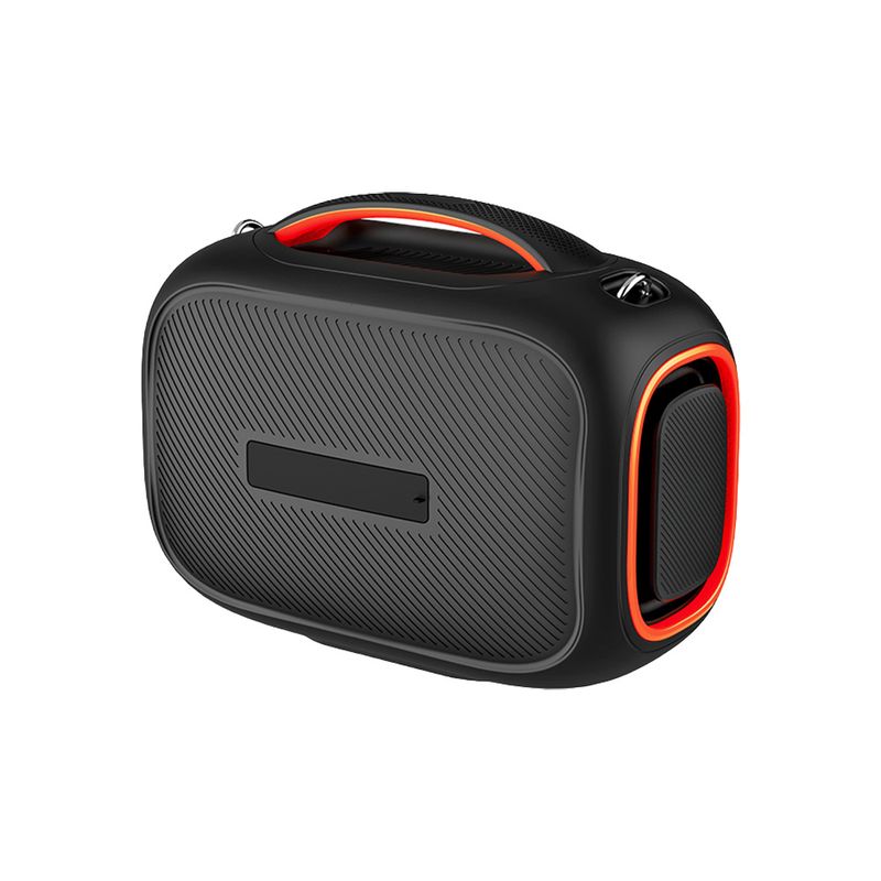 90574 - BOCINA PORTATIL TWS CON LUZ LED Y REPRODUCTOR DE USB MISIK MS272, NEGRO