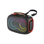 90572 - BOCINA PORTATIL TWS CON LUZ LED Y REPRODUCTOR DE USB MISIK MS272, NEGRO