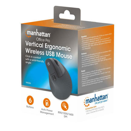 86317 - Mouse Optico Manhattan Inalambrico Vertical 2 4G