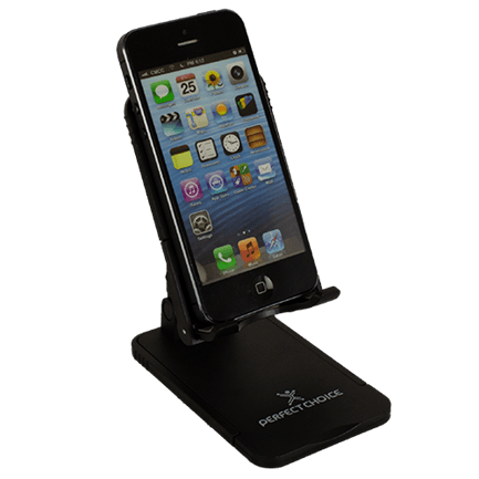 49398 - Base de Escritorio Perfect Choice para Smartphone Plegable y Portable Color Negro