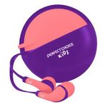 49536 - Audífonos Perfect Choice In-Ear Alámbricos 3 5mm con Estuche Bubble Gum Color Rosa-Morado