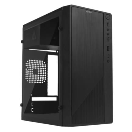 47984 - Gabinete Acteck Kioto GC240 Mini Torre con Fuente 500W Micro ATX/Mini ITX Acrílico USB 2 0 Color Negro