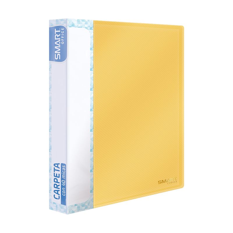 93665 - CARPETA CARTA CON 40 MICAS AMARILLO TRANSPARENTE