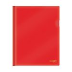 93701 - FOLDER CARTA PLASTICO CON COSTILLA ROJO TRANSPARENTE