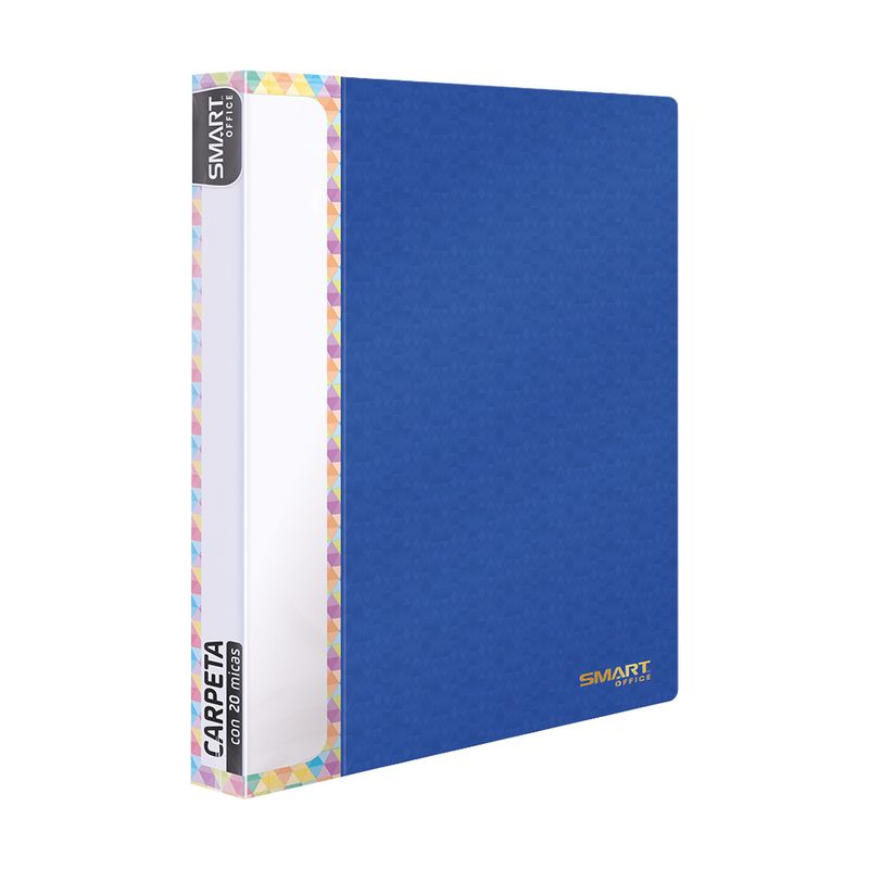 93611 - CARPETA CARTA CON 20 MICAS AZUL SOLIDO