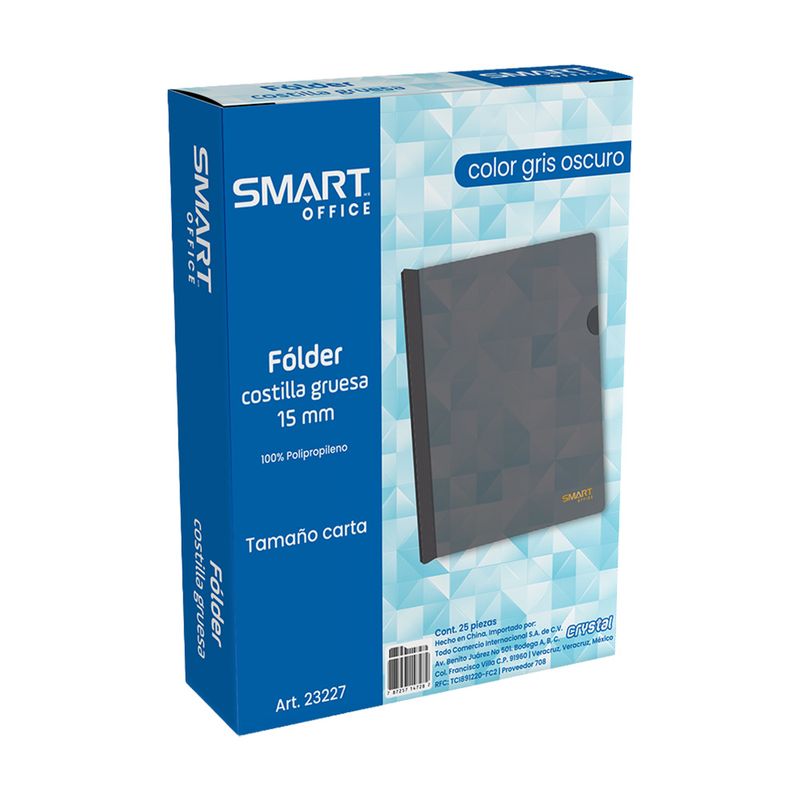 93696 - FOLDER CARTA PLASTICO CON COSTILLA GRIS OSCURO TRANSPARENTE_2