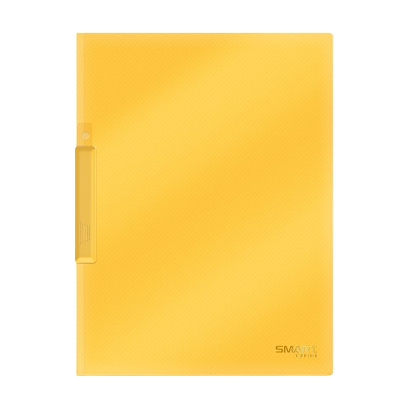 93455 - CARPETA CARTA PLASTICO CON CLIP AMARILLO TRASLUCIDO