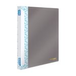 93599 - CARPETA CARTA CON 10 MICAS GRIS OSCURO TRANSPARENTE