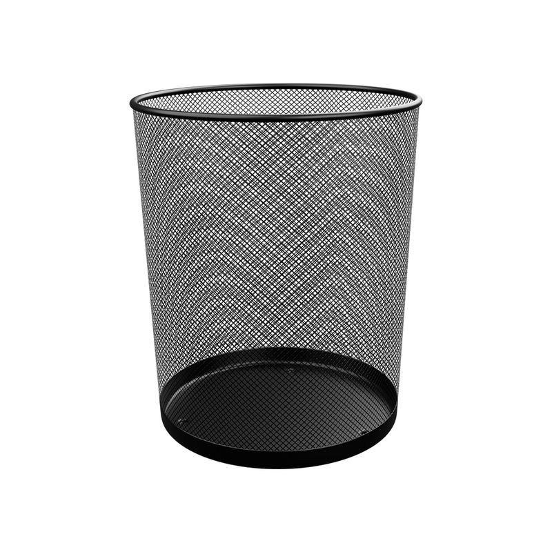 93150 - BOTE DE BASURA REDONDO MALLA NEGRO SMART