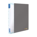 93485 - CARPETA PLASTICA CARTA CON PALANCA GRIS OSCURO TRANSPARENTE