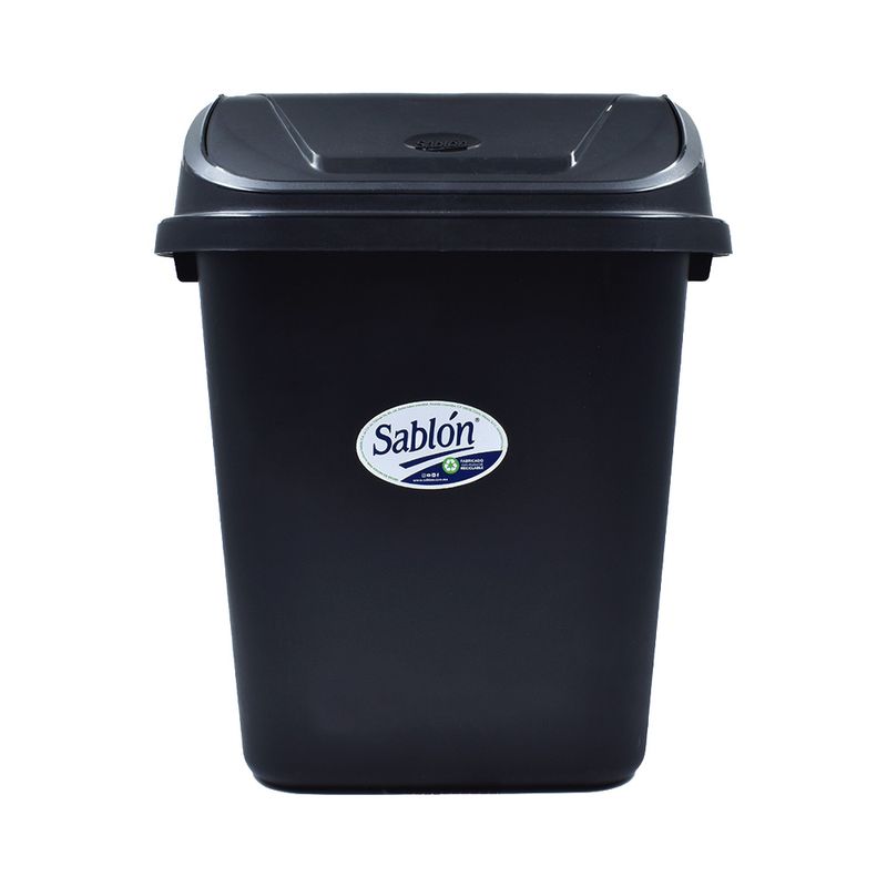 93324 - BOTE PARA BASURA 13LTS NEGRO RECTANGULAR CON BALANCIN_2
