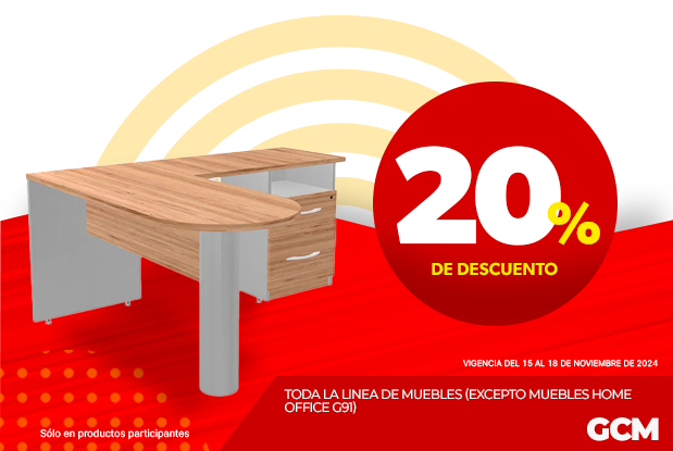 descuento en muebles GCM