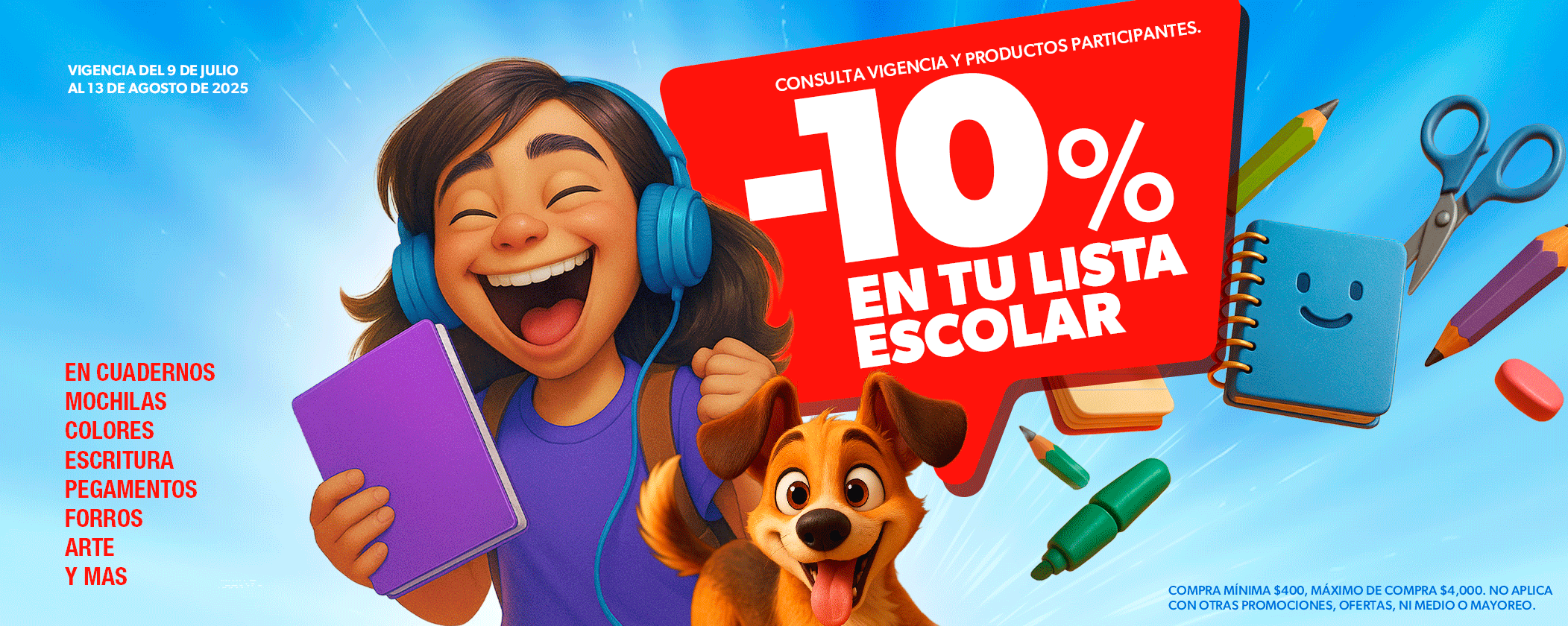 En ofix encuentra 10% de descuento en útiles escolares