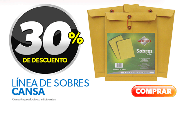 sobres CANSA con descuento