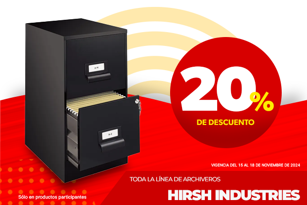 descuento en archiveros hirsh